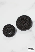 Vintage Inspired Dark Brown Rosette Button. Available in 20mm (32L), 25mm (40L) - Boho Fabrics - Buttons & Snaps
