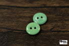 Vintage Light Green Milk Casein Plastic 2-Hole Buttons 15mm, Set of 8 - Boho Fabrics - Buttons & Snaps