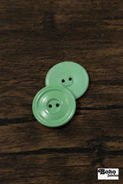 Vintage Light Green Milk Casein Plastic 2-Hole Buttons 29mm, Set of 4 - Boho Fabrics - Buttons & Snaps
