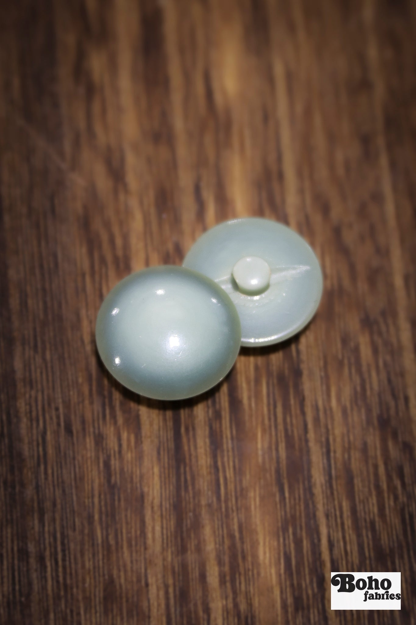 Vintage Light Teal Dome Shank Buttons - Boho Fabrics - Buttons & Snaps