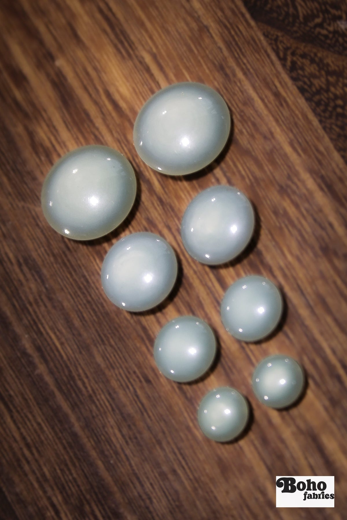Vintage Light Teal Dome Shank Buttons - Boho Fabrics - Buttons & Snaps
