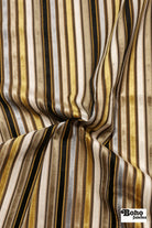 Vintage Multicolor Striped Velvet Upholstery Woven Fabric - Boho Fabrics - Home Dec. & Upholstery Fabric