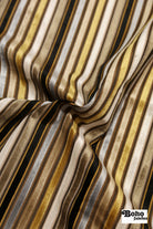 Vintage Multicolor Striped Velvet Upholstery Woven Fabric - Boho Fabrics - Home Dec. & Upholstery Fabric