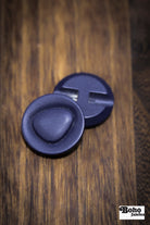 Vintage Navy Blue Rounded Triangle Shank Buttons - Boho Fabrics - Buttons & Snaps