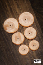 Vintage Peach Luster Two-Hole Buttons - Boho Fabrics - Buttons & Snaps