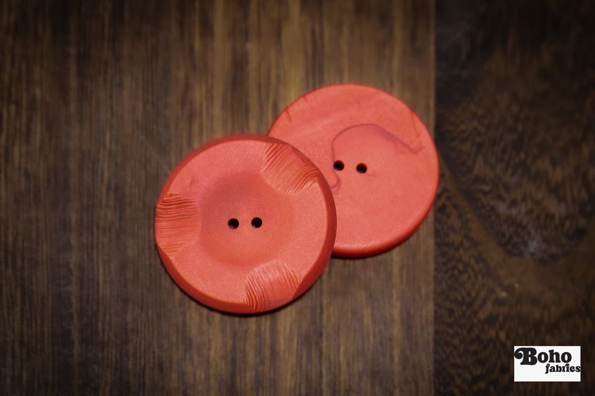Vintage Persimmon Two-Hole Buttons - Boho Fabrics - Buttons & Snaps
