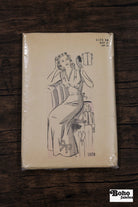 Vintage Sewing Pattern - 1940s - Hollywood 1678 - Glamour Nightgown & Housecoat | Bust 32 - Boho Fabrics - Sewing Patterns