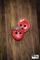 Vintage Strawberry Plastic 2-Hole Buttons 15mm - Boho Fabrics - Buttons & Snaps