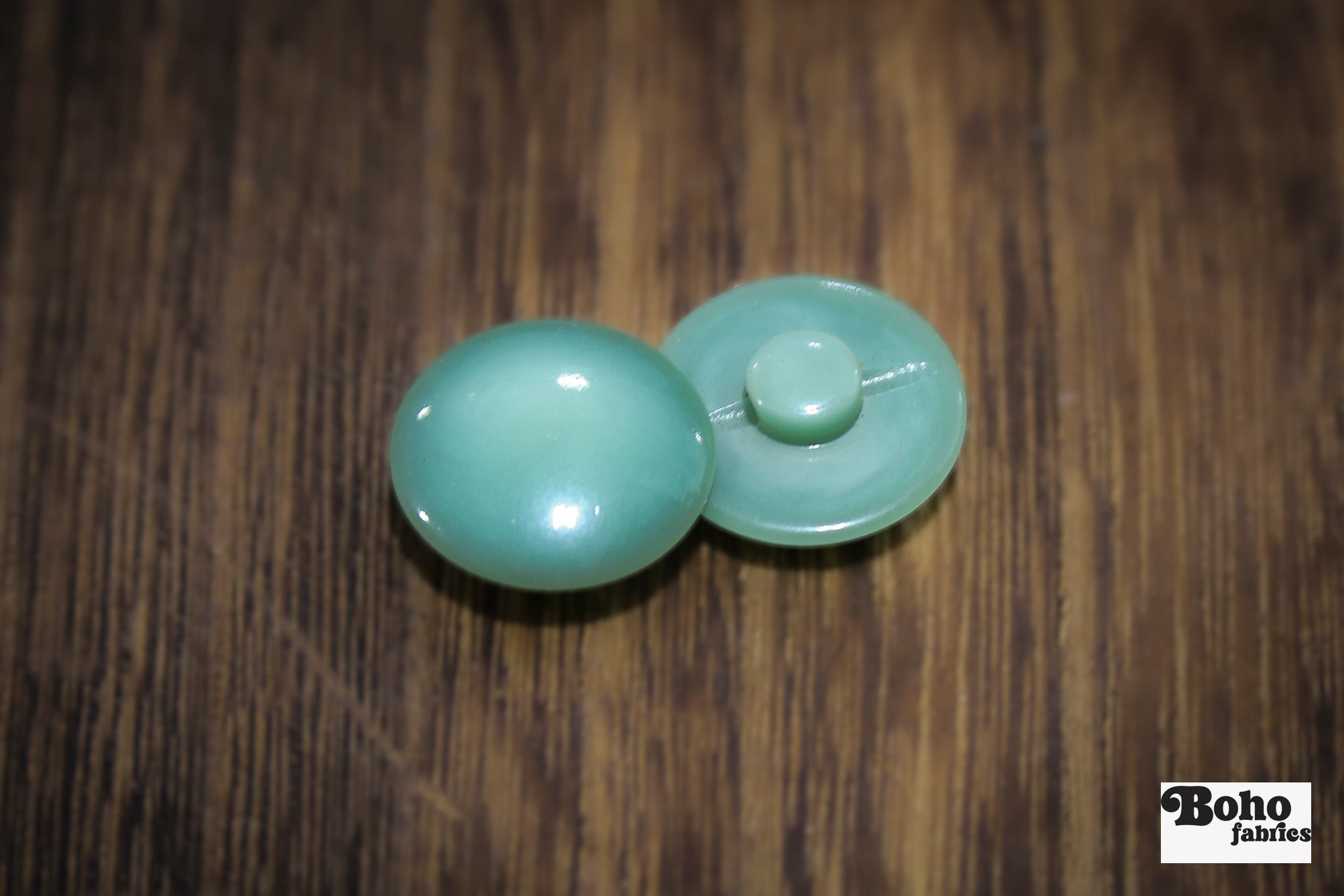 Vintage Teal Dome Shank Buttons. 11.5mm, 14mm, 18mm - Boho Fabrics - Buttons & Snaps