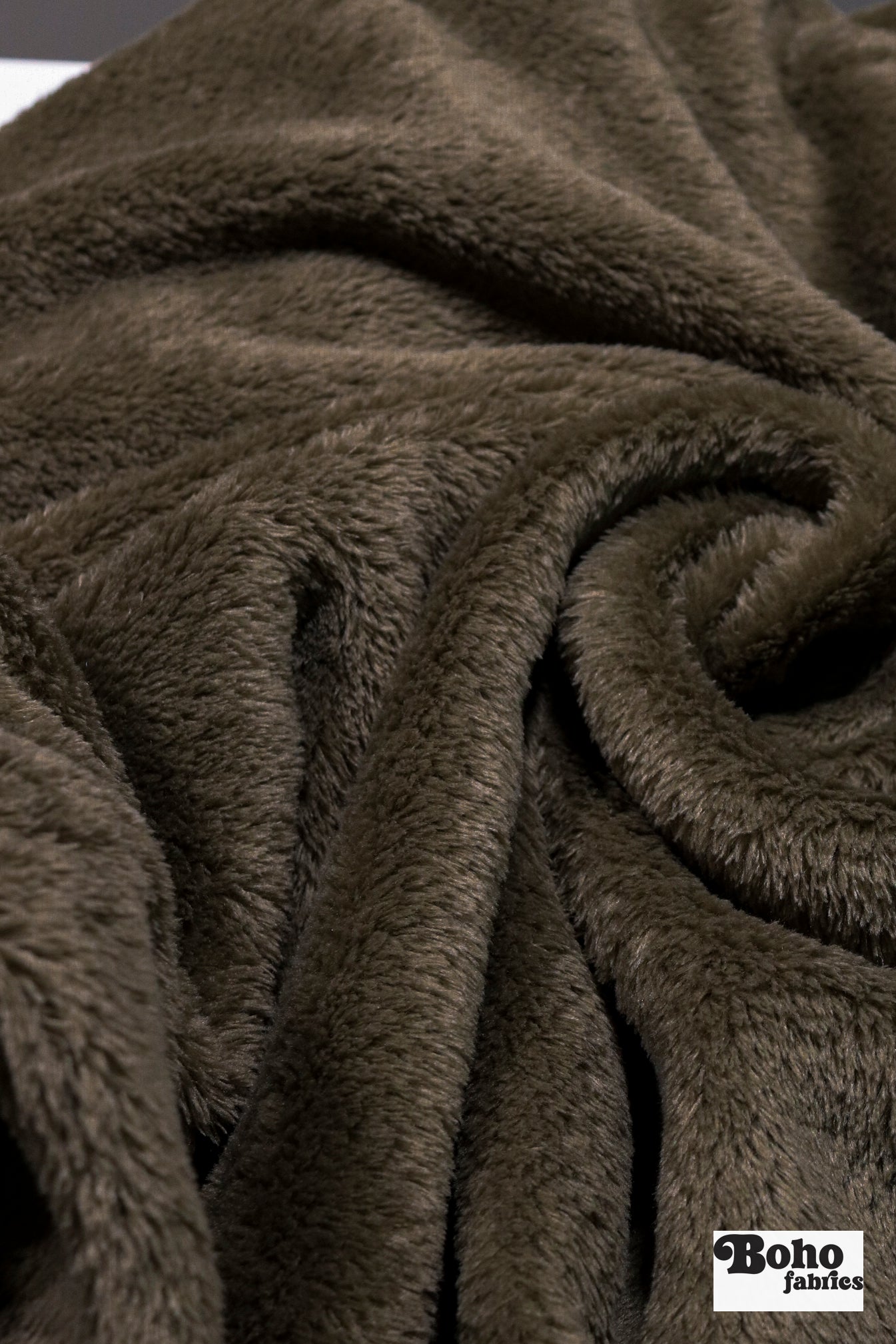 Walnut Brown, Classic Double - Velour High Loft Fleece Fabric by Polartec 2nds - Boho Fabrics - Performance Fabrics
