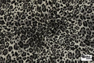 Warm Gray Leopard Print, Rayon Spandex Jersey Knit Fabric - Boho Fabrics - Rayon Jersey Solid, Knit Fabric