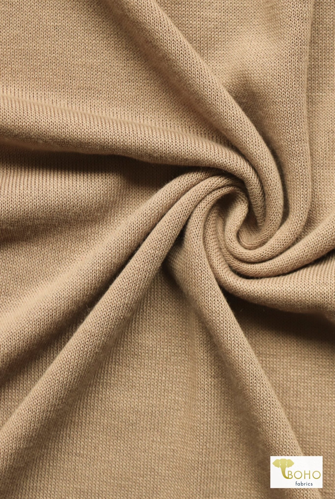 Warm Taupe, Hacci Sweater Knit - Boho Fabrics