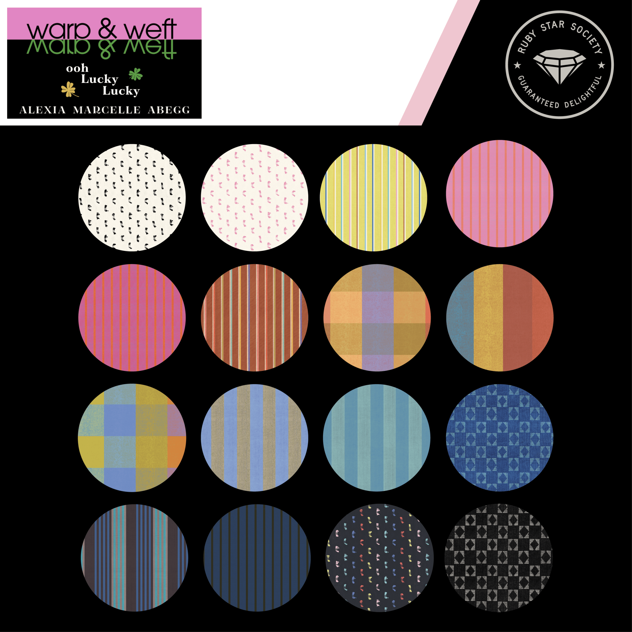 Warp Weft Ooh Lucky Bright Pink RS4123 13 Ruby Star1 - Boho Fabrics - Shirting, Woven