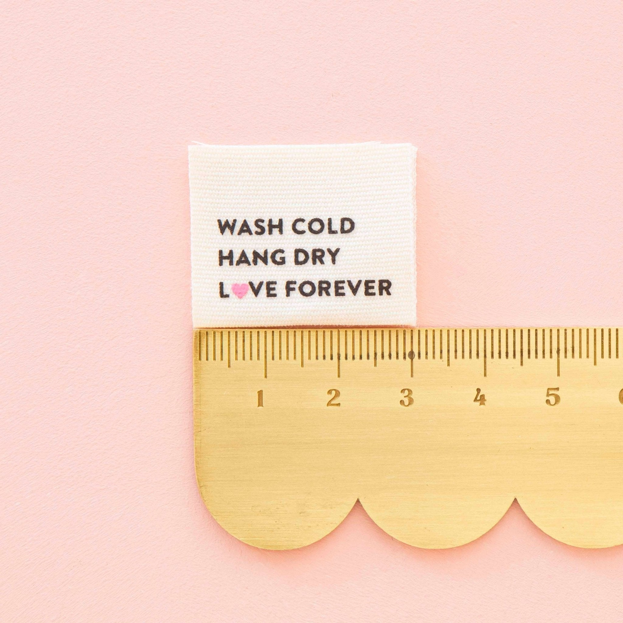 Wash Cold Hang Dry Organic Cotton Sewing Garment Labels - Boho Fabrics - 