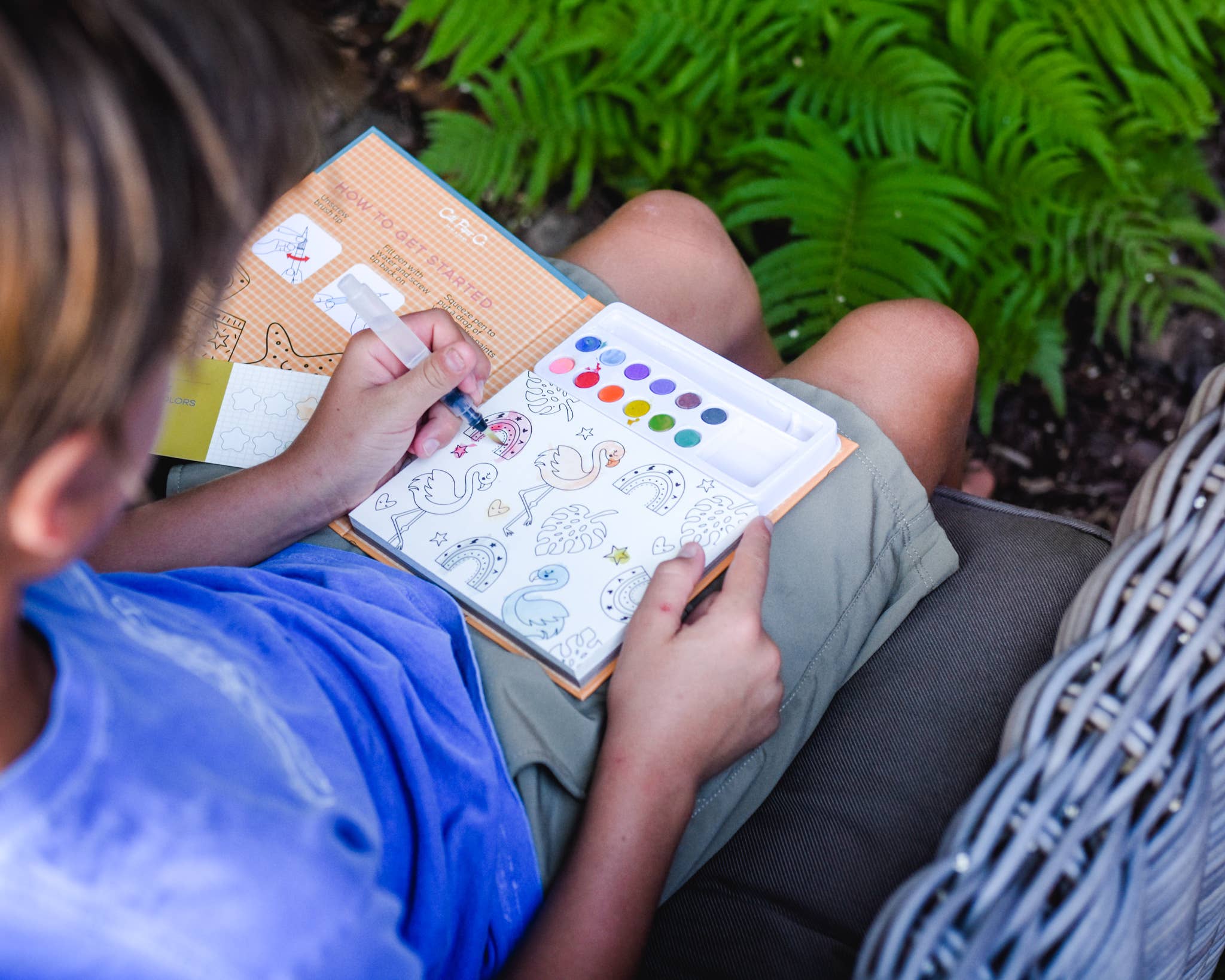 Watercolor Book and Paint Set - A Day at the Beach - Boho Fabrics - Painting Kits & Supplies