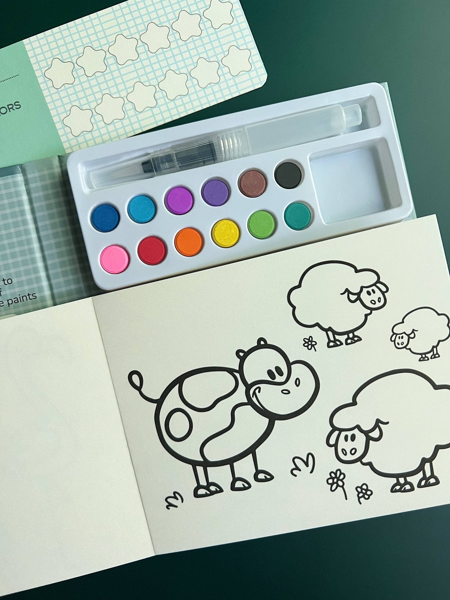 Watercolor Book and Paint Set - Animal Kingdom - Boho Fabrics - Painting Kits & Supplies