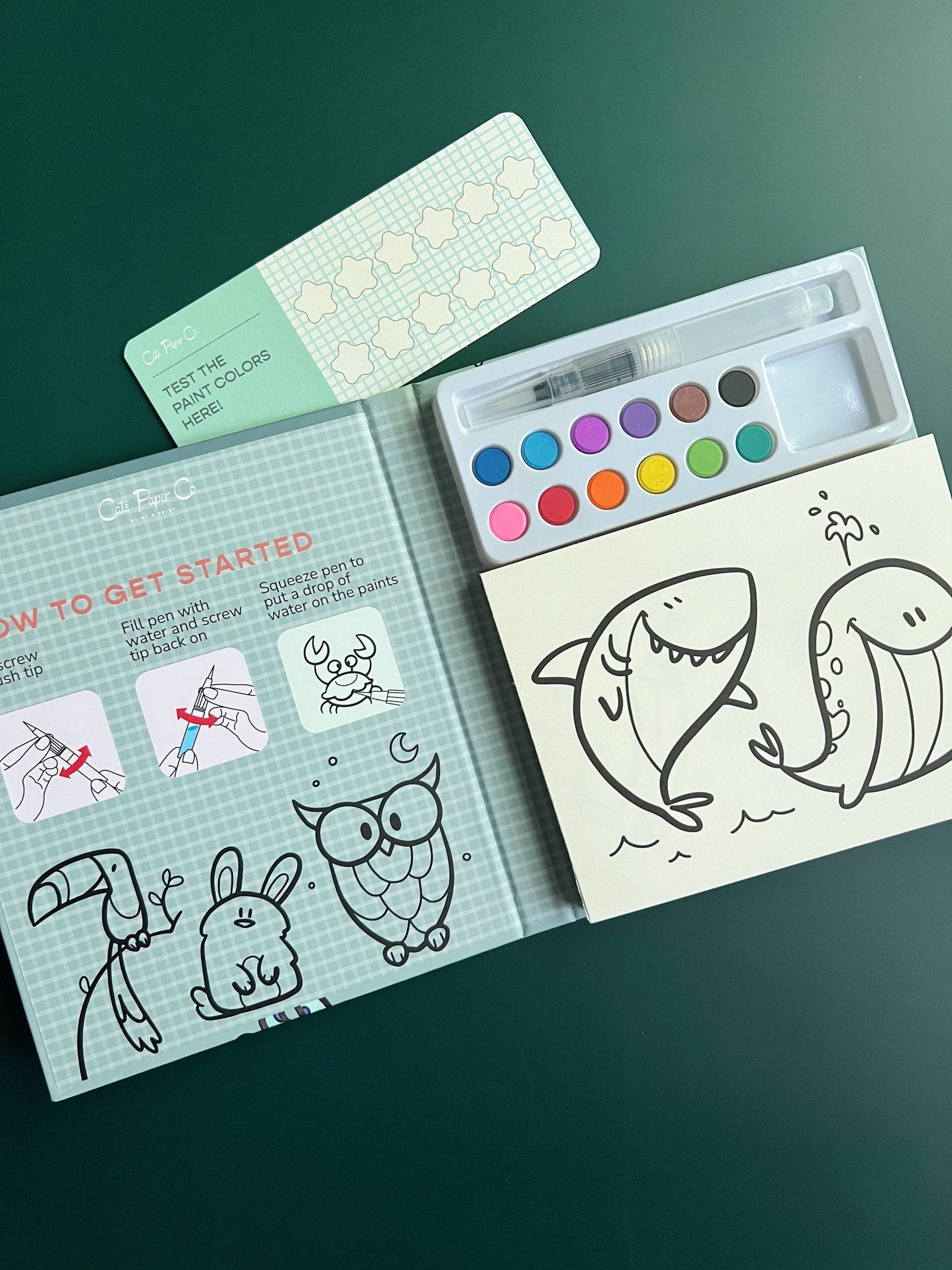 Watercolor Book and Paint Set - Animal Kingdom - Boho Fabrics - Painting Kits & Supplies