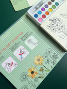 Watercolor Book and Paint Set - State Flowers - Boho Fabrics - Painting Kits & Supplies