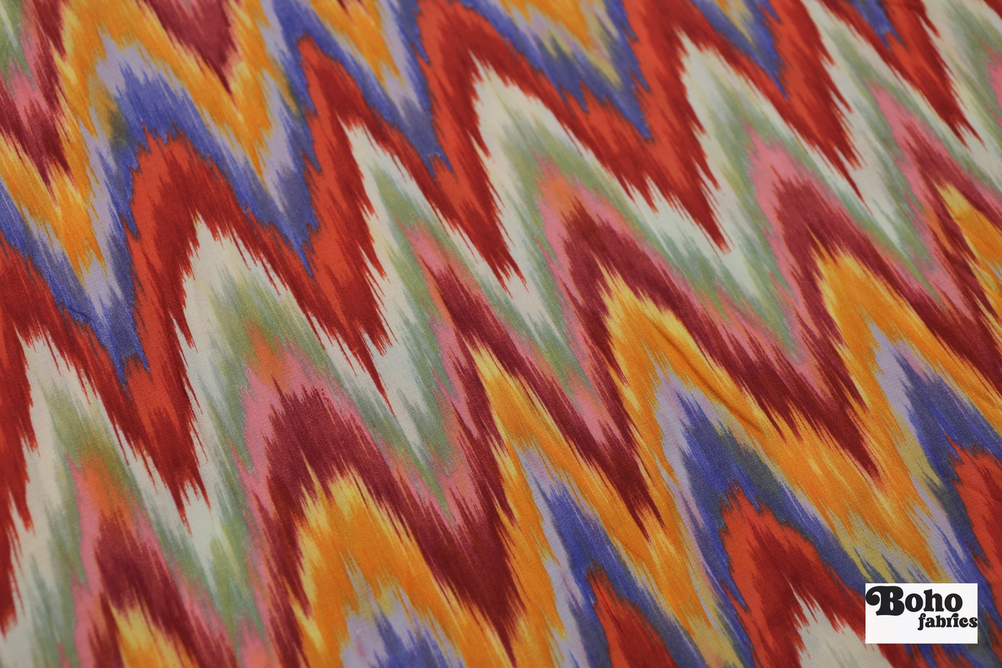 Watercolor Chevron Woven Fabric - Boho Fabrics - Woven Fabric