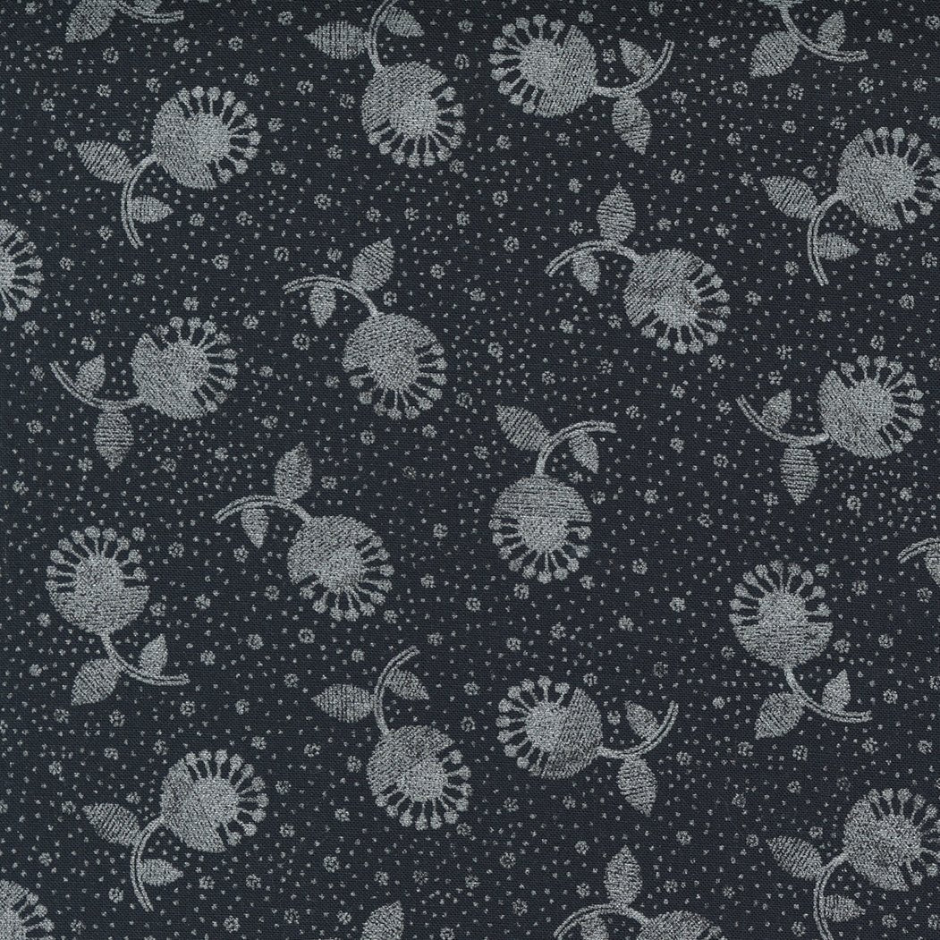 Whispers Metallic Black Silver 33550 15MS Moda 1 - Boho Fabrics - Quilting Cotton, Woven