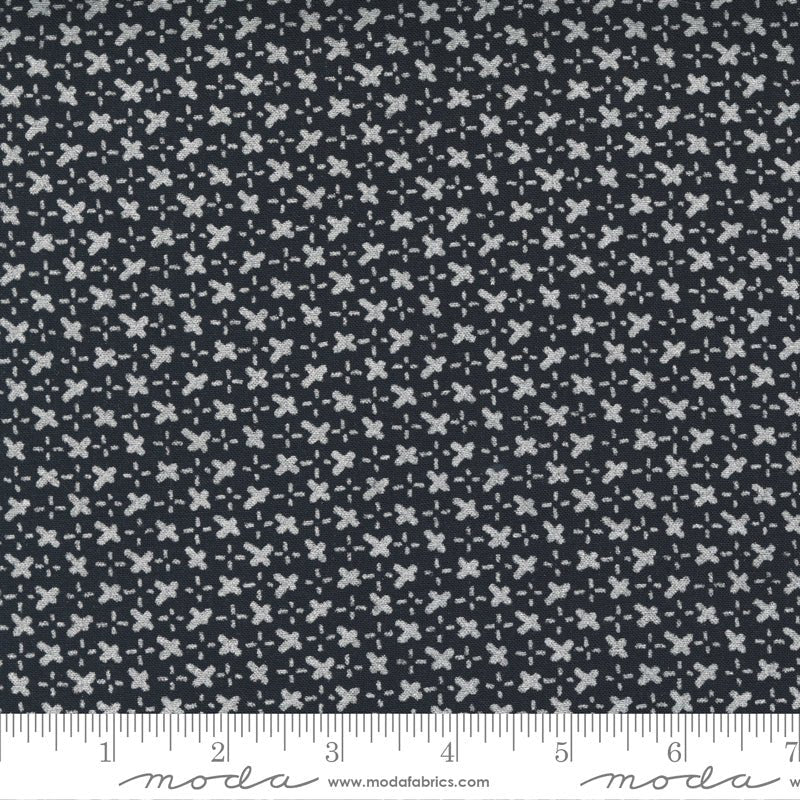 Whispers Metallic Black Silver 33552 15MS Moda 1 - Boho Fabrics - Quilting Cotton, Woven
