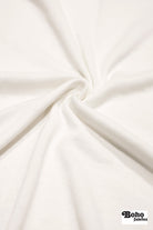 White, 1x1 Rib Knit Fabric - Boho Fabrics - Rib Solid, Knit Fabric