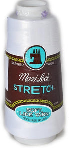 White – 2,000 yd Maxi-Lock Stretch Textured Nylon Serger Thread - Boho Fabrics - Thread