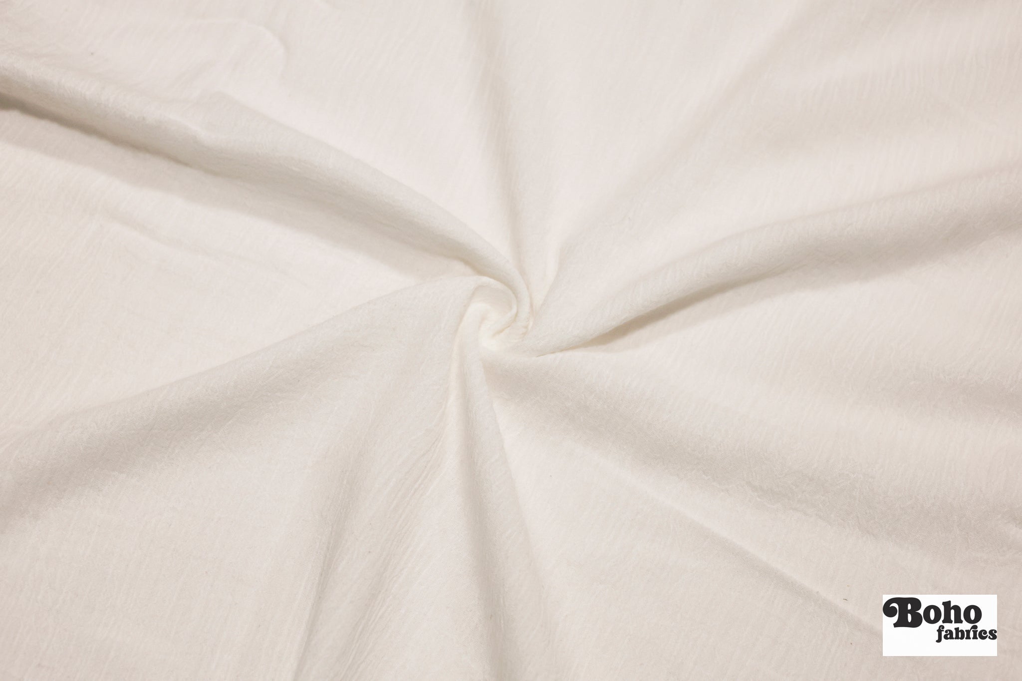 White, Cotton Crepe Gauze 52", Woven Fabric - Boho Fabrics - Gauze, Woven