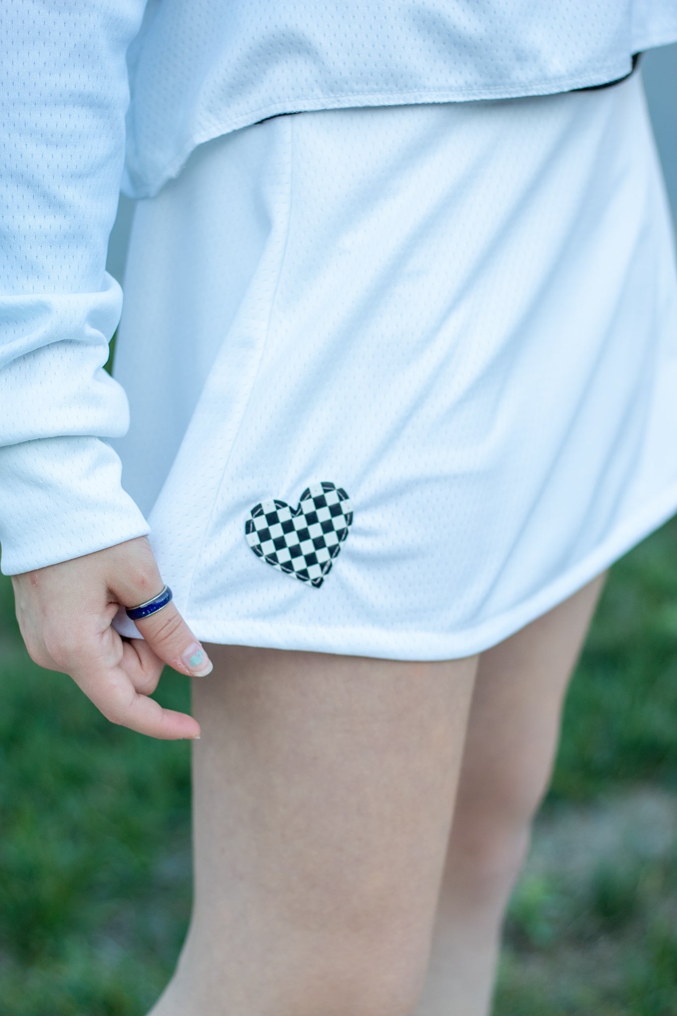 White, Flat Back Dimple, Athletic Mesh Fabric - Boho Fabrics - Athletic Knit Fabric