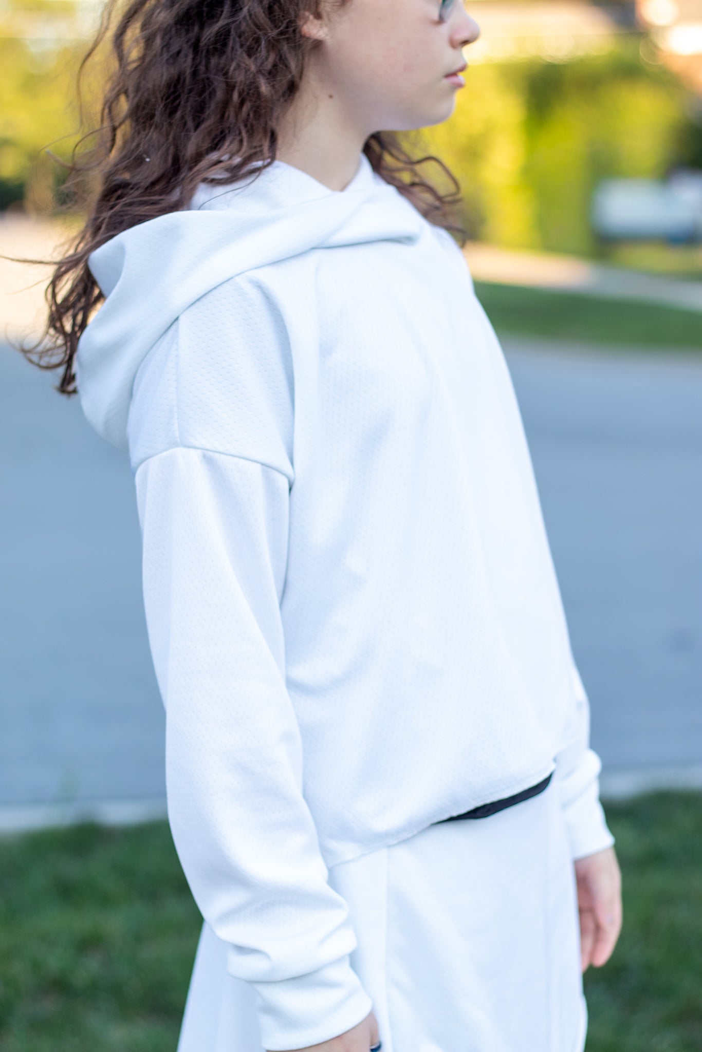 White, Flat Back Dimple, Athletic Mesh Fabric - Boho Fabrics - Athletic Knit Fabric