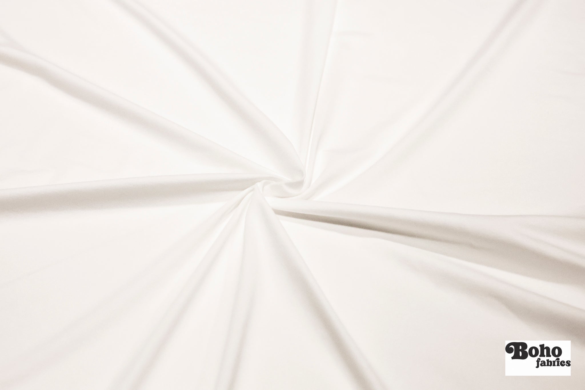 White, Nylon Stretch Lining Knit Fabric - Boho Fabrics - Lining