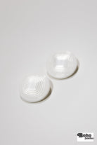 White Pearl Concentric Square Plastic Shank Buttons. 24L (15mm / 5/8"), 32L (20mm 13/16"), 36L (23mm / 7/8") - Boho Fabrics - Buttons & Snaps