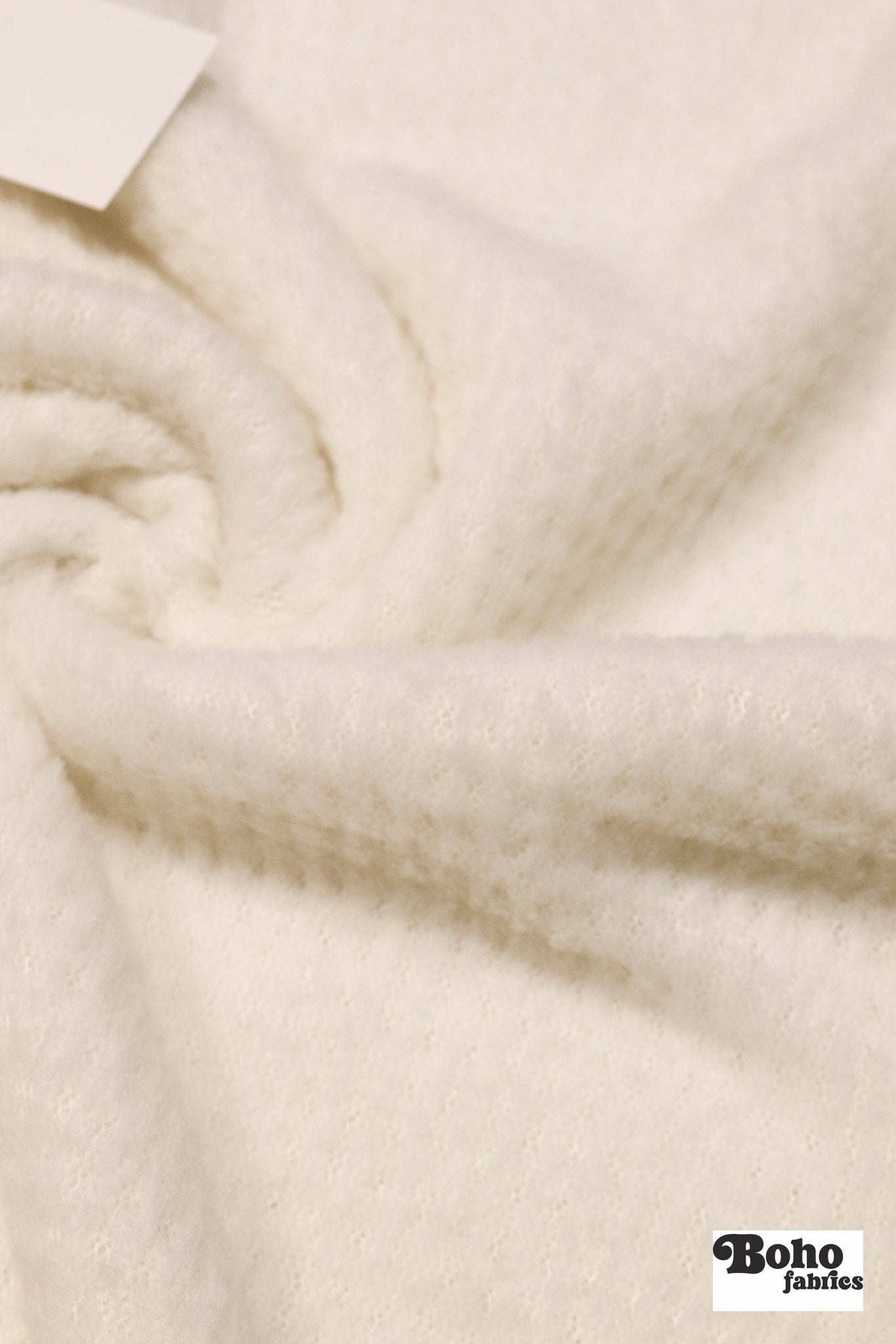 White, Performance High Loft Fleece Fabric by Polartec (DWR Finish), featuring Recycled Polyester - Boho Fabrics - Performance Fabrics
