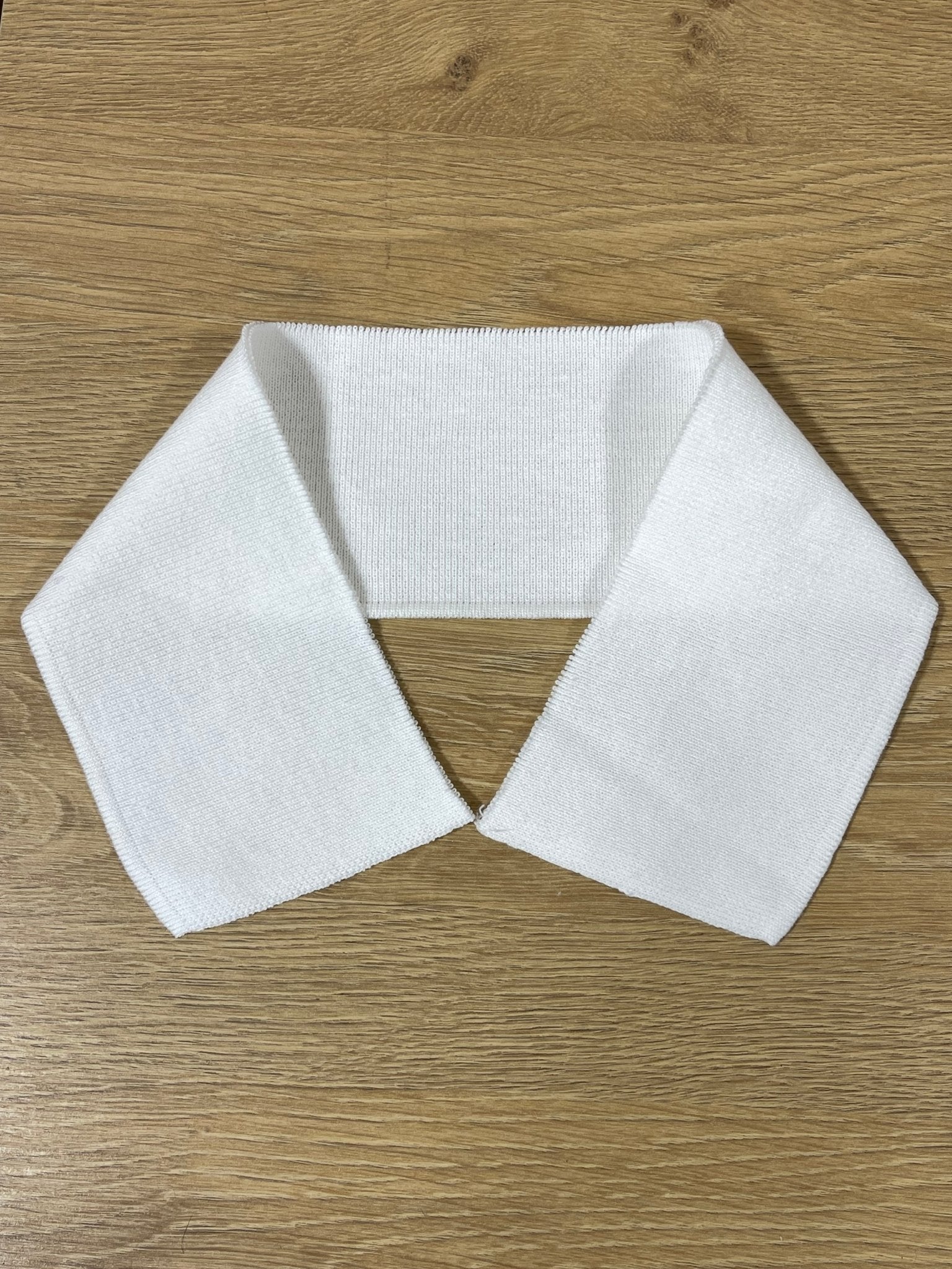 White Polo Collars, Sold Individually. - Boho Fabrics - Rib Solid, Knit Fabric