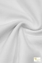 White, Ponte Solid, Double Knit - Boho Fabrics