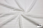 White Striped Terry Cloth Knit Fabric - Boho Fabrics - French Terry Solid Knit
