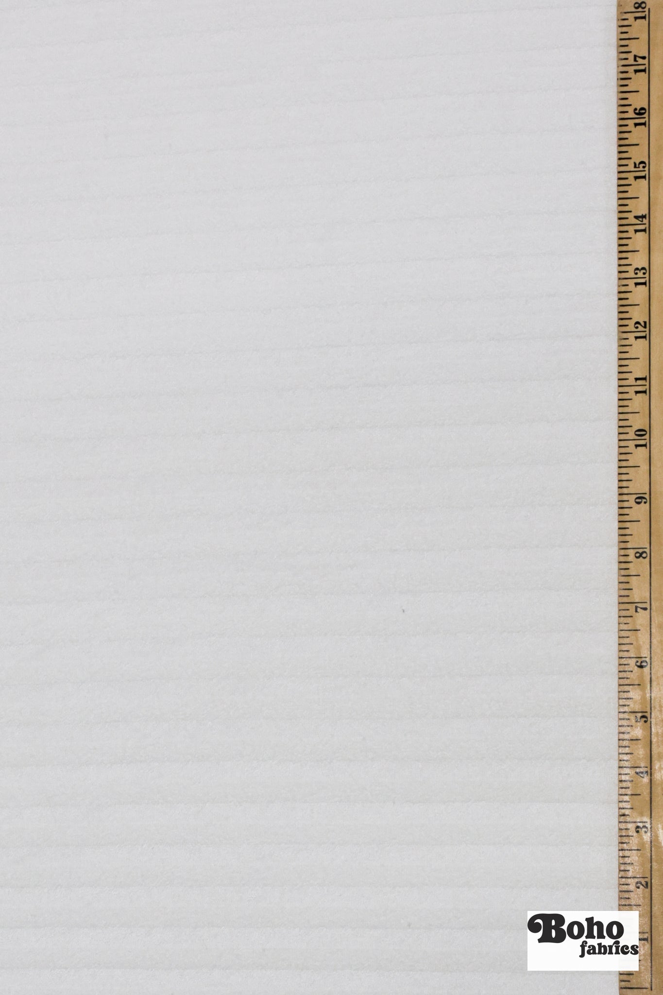 White Striped Terry Cloth Knit Fabric - Boho Fabrics - French Terry Solid Knit