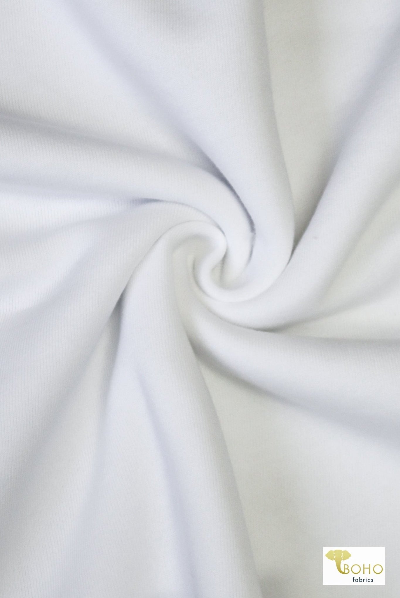 White, Sweatshirt Fleece. - Boho Fabrics