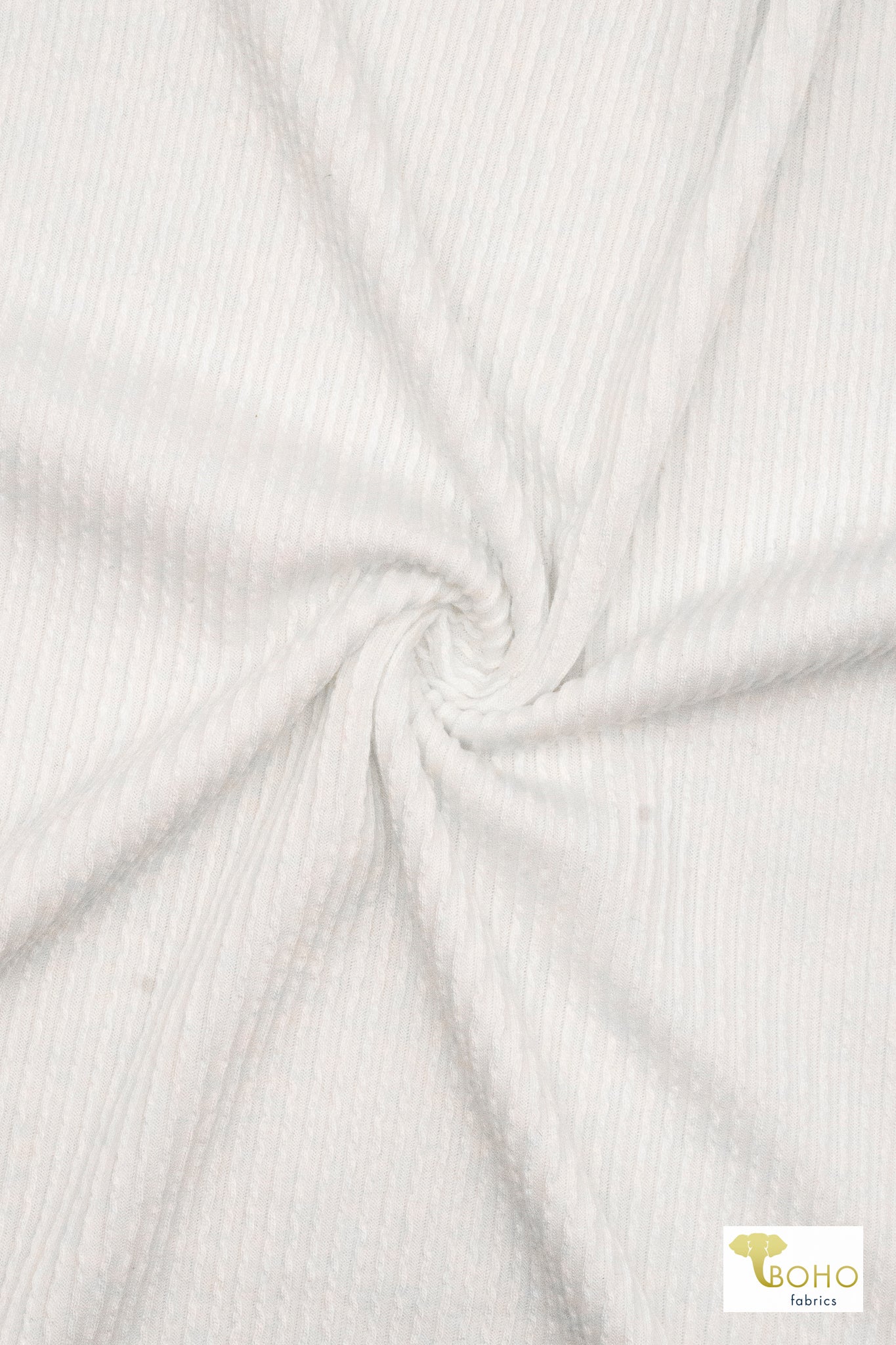 White, Urban Rib Knit Fabric - Boho Fabrics - Rib Solid, Knit Fabric
