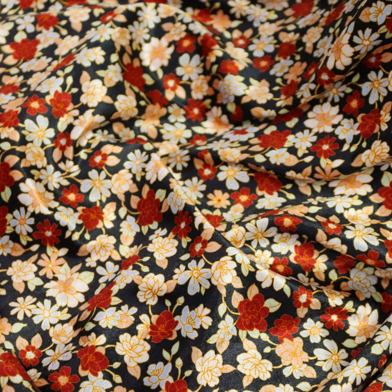 Winter Blooms, Stretch Velvet Print - Boho Fabrics