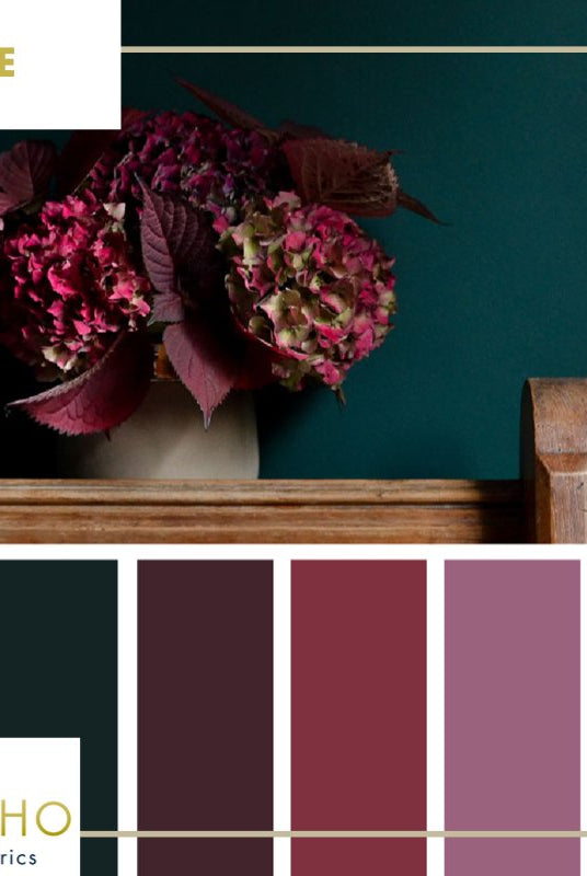 "Winter Hydrangea", Mystery Color Palette Box. - Boho Fabrics