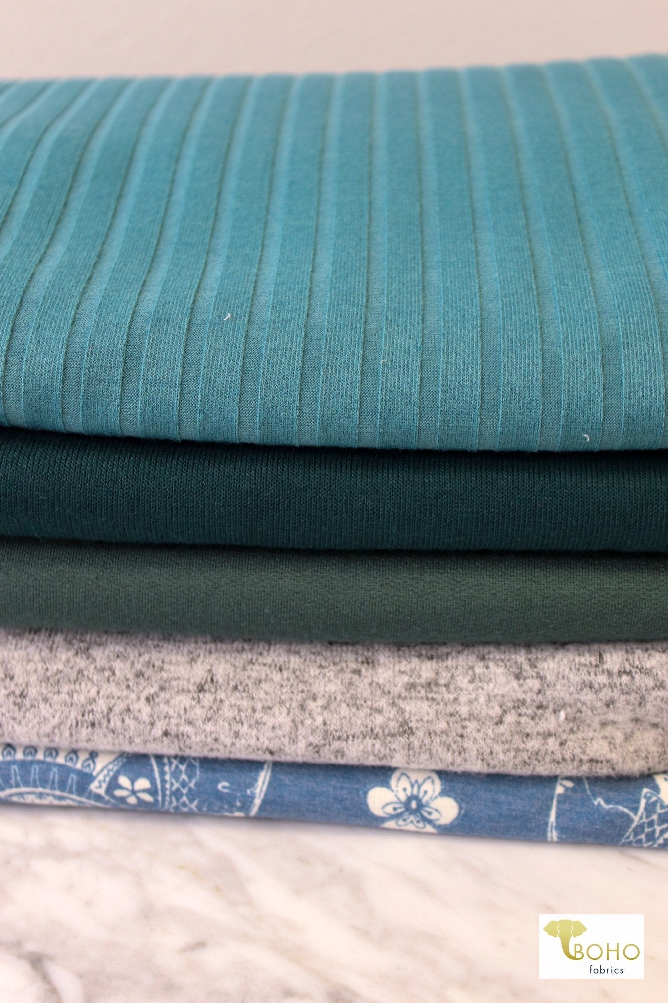 "Winter Waves" Sweater/FT Knit Palette Bundle - Boho Fabrics