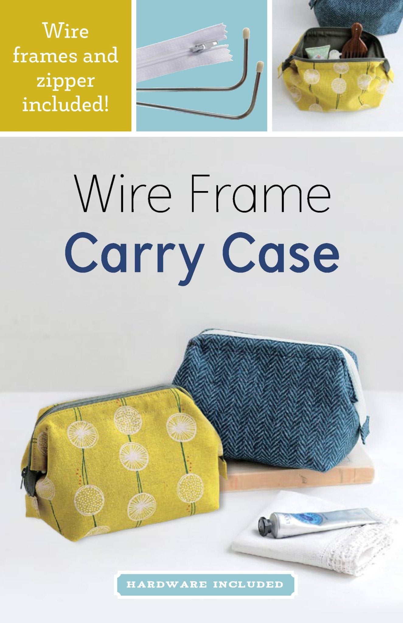Wire Frame Carry Case, Sewing Pattern with Hardware - Boho Fabrics - Sewing Patterns