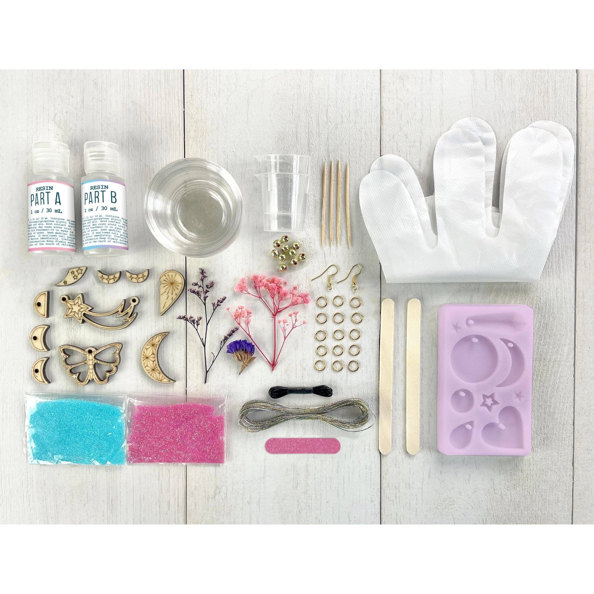 Wish*Craft Wood + Resin Charm Jewelry - Boho Fabrics - 