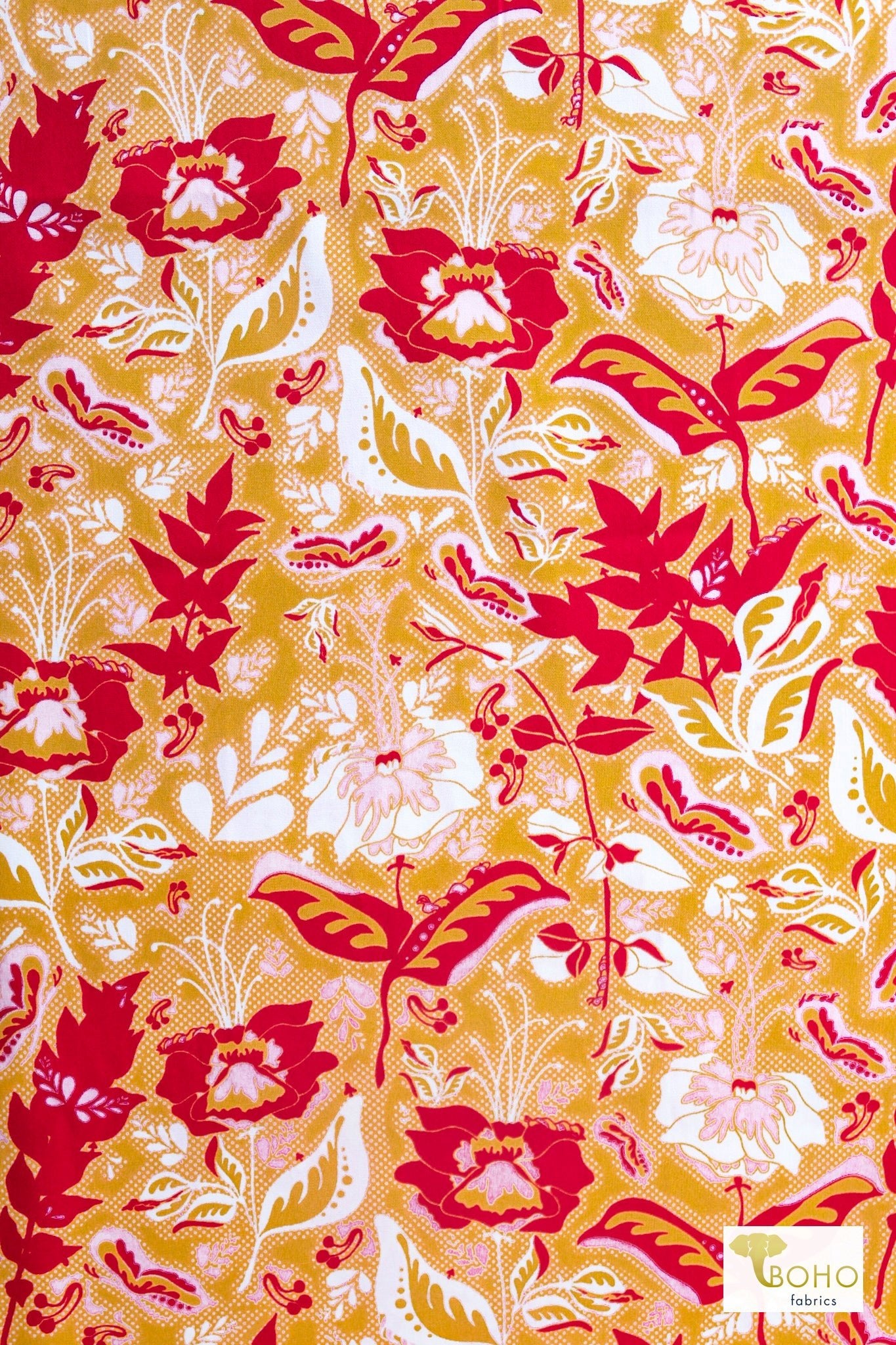 Wonderment Honey. Reminisce Collection by Bonnie Christine. Art Gallery Cotton Woven Fabric. Sold by the Half Yard! - Boho Fabrics