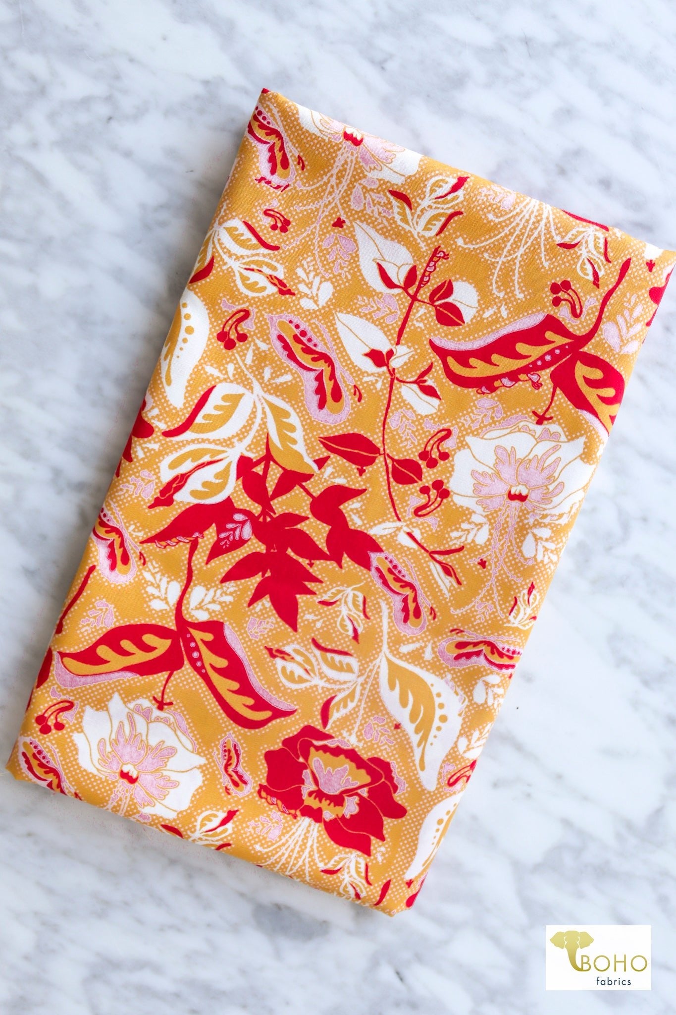 Wonderment Honey. Reminisce Collection by Bonnie Christine. Art Gallery Cotton Woven Fabric. Sold by the Half Yard! - Boho Fabrics