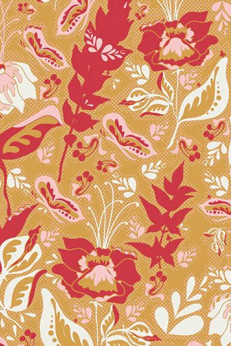 Wonderment Honey. Reminisce Collection by Bonnie Christine. Art Gallery Cotton Woven Fabric. Sold by the Half Yard! - Boho Fabrics