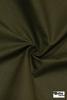 Woodsy Green, Deadstock Cotton Duck Canvas Woven Fabric - Boho Fabrics - Canvas Fabric