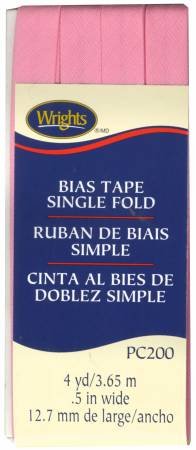 Wrights Bias Tape Single Fold - Pink 0.5” wide / 4yd. - Boho Fabrics - Bias & Hem Tapes