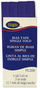Wrights Bias Tape Single Fold - Yale Blue 0.5” wide / 4yd. - Boho Fabrics - Bias & Hem Tapes